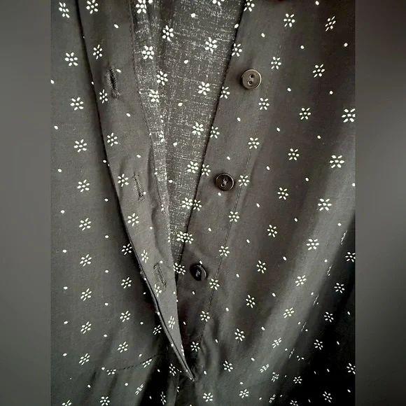 Hatch Twilight Maternity Jumpsuit Size 0 XS Black and White Print Boho Summer